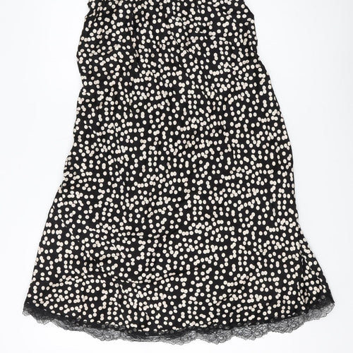 Marks and Spencer Women’s Black Polka Dot Skirt, Size 8