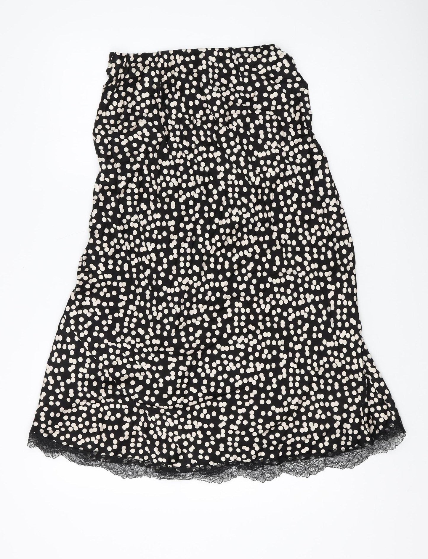 Marks and Spencer Women’s Black Polka Dot Skirt, Size 8
