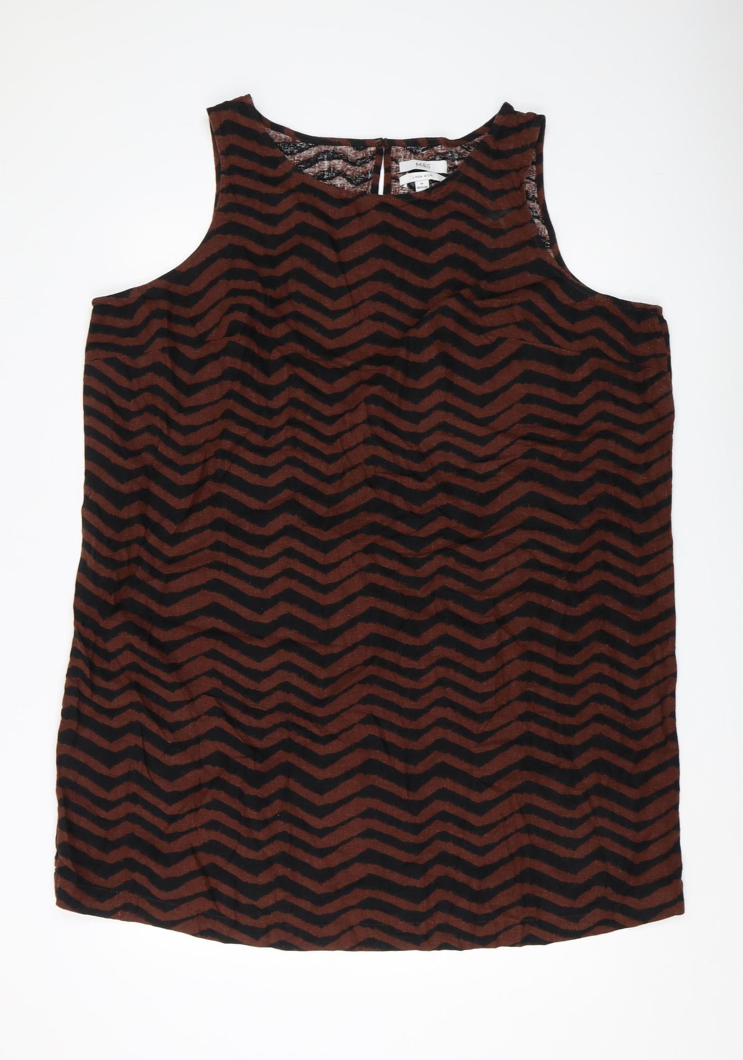 Marks and Spencer Women's Brown Geometric Tank