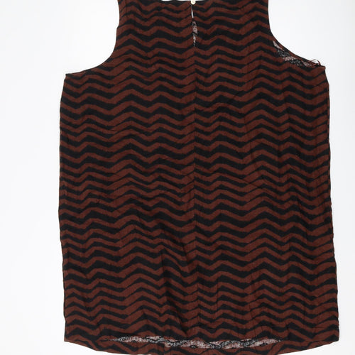 Marks and Spencer Women's Brown Geometric Tank