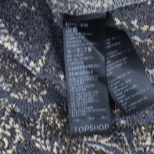 Topshop Women's Beige Animal Print Shift Dress, Size 10