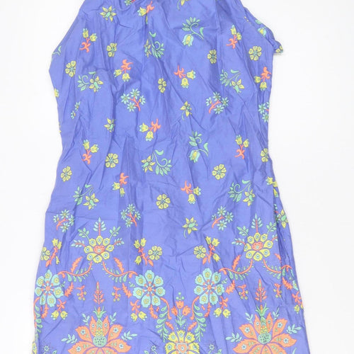 French Connection Womens Blue Floral Shift Dress 14