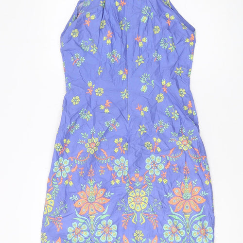 French Connection Womens Blue Floral Shift Dress 14