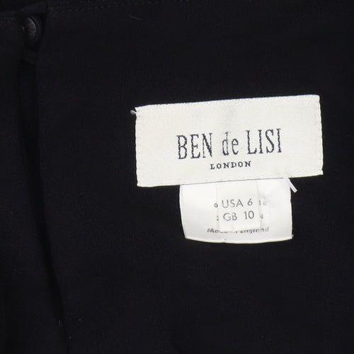 Ben de Lisi Black Sheath Dress Women's Size 10