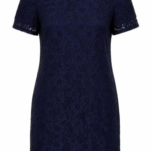 Dorothy Perkins Women's Blue Lace Sheath Dress Size 12