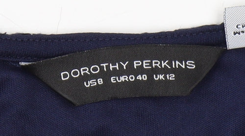 Dorothy Perkins Women's Blue Lace Sheath Dress Size 12