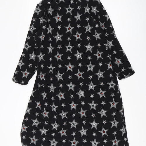 Next Women's Black Star Dress, Size 10, Long Sleeve