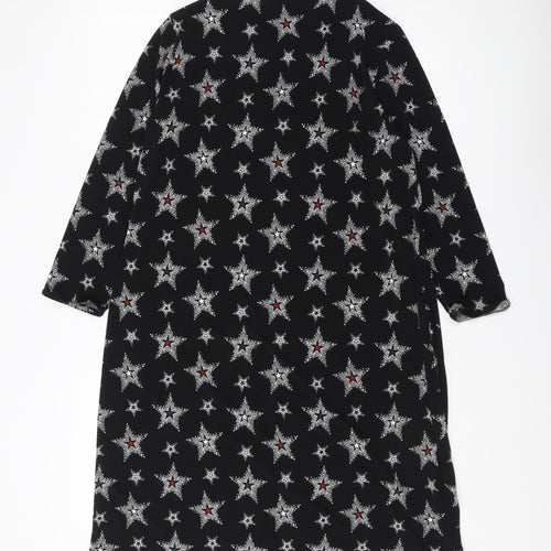 Next Women's Black Star Dress, Size 10, Long Sleeve