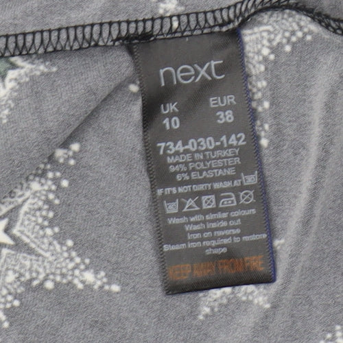 Next Women's Black Star Dress, Size 10, Long Sleeve