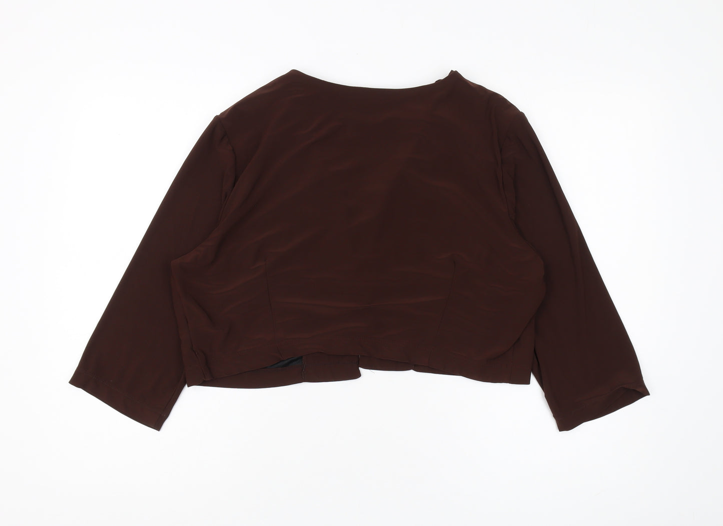 Julian Taylor Women's Brown Ruffle Jacket Size 16