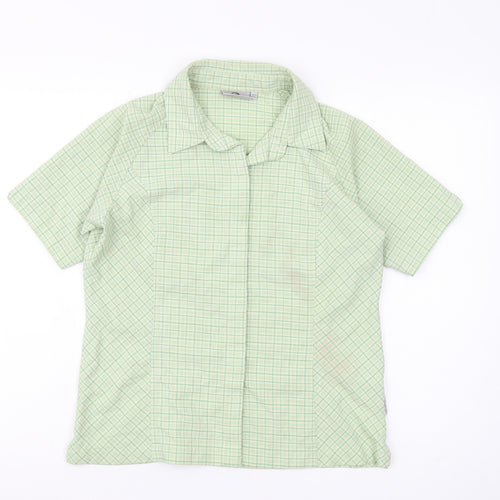 Sprayway Women's Green Check Button-Up Shirt