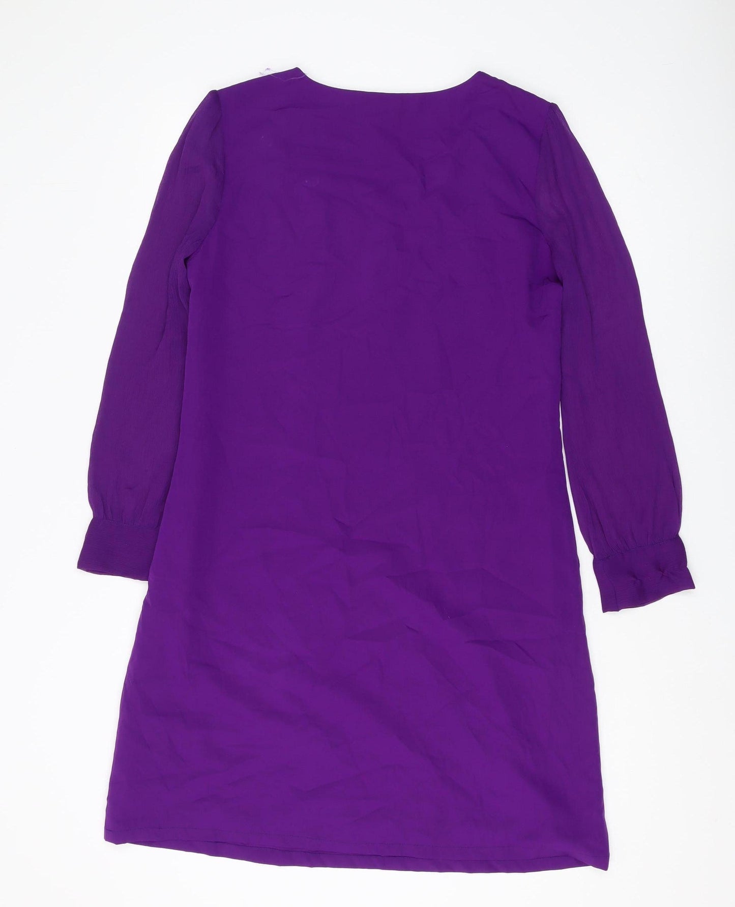 South Women's Purple Embroidered Shift Dress Size 12
