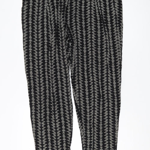 Marks and Spencer Women's Black Geometric Trousers