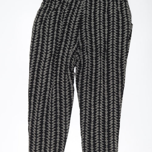 Marks and Spencer Women's Black Geometric Trousers