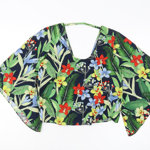 Zara Women's Multicoloured Kimono Blouse - Size 8