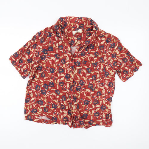 Urban Outfitters Women's Red Floral Blouse, Size S