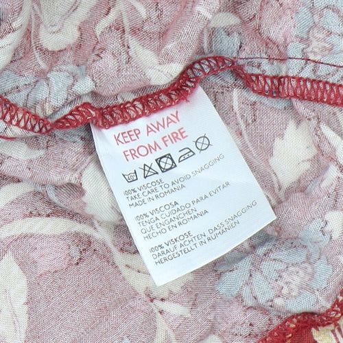 Urban Outfitters Women's Red Floral Blouse, Size S