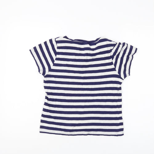 & Other Stories Women's Blue Striped T-Shirt, Size 8, Regular