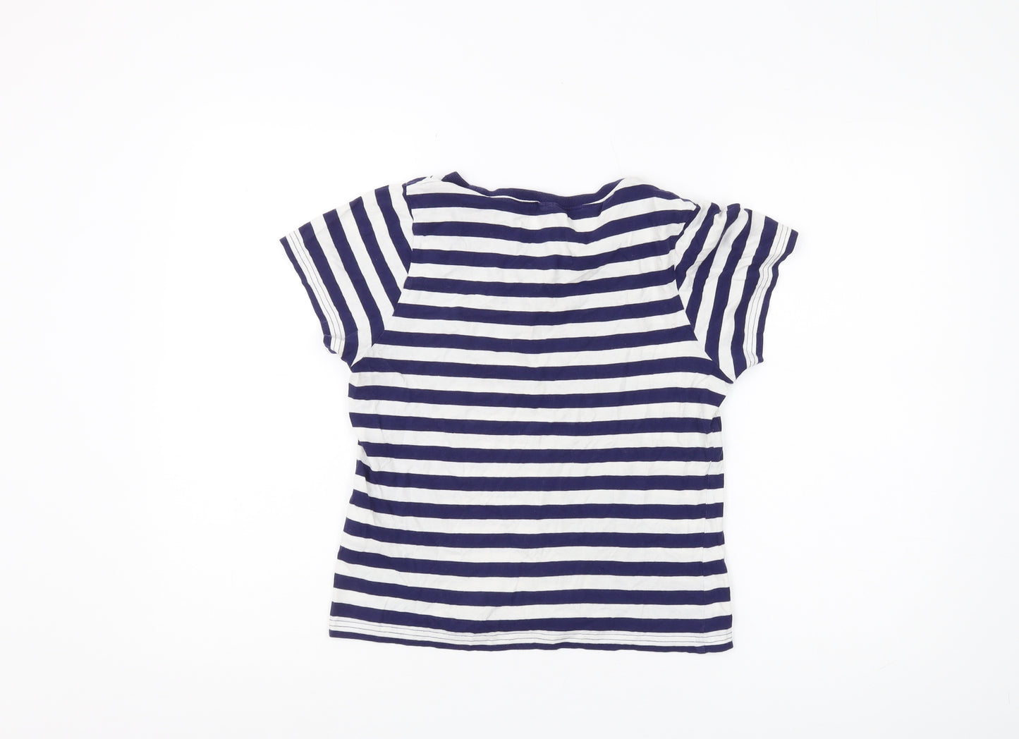 & Other Stories Women's Blue Striped T-Shirt, Size 8, Regular