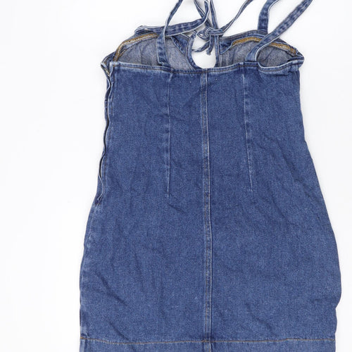 Urban Outfitters Women's Blue Denim Slip Dress M
