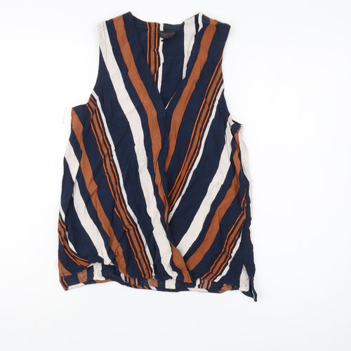 Topshop Women's Multicoloured Striped Tank Top