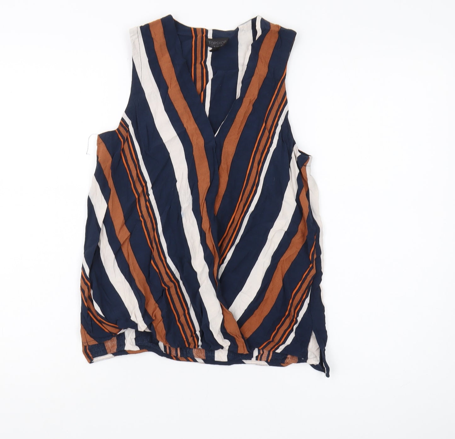 Topshop Women's Multicoloured Striped Tank Top