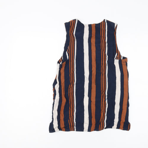 Topshop Women's Multicoloured Striped Tank Top
