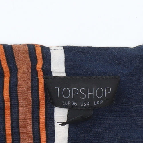 Topshop Women's Multicoloured Striped Tank Top