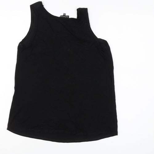 Warehouse Women's Black Tank Top Regular Size 10