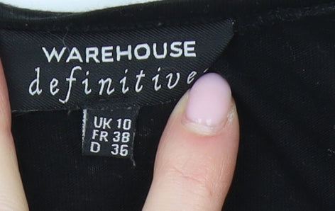 Warehouse Women's Black Tank Top Regular Size 10