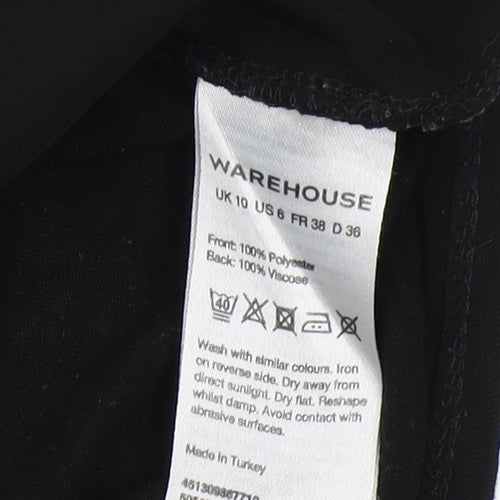 Warehouse Women's Black Tank Top Regular Size 10