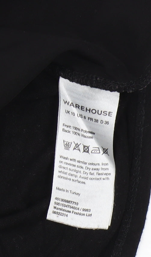 Warehouse Women's Black Tank Top Regular Size 10