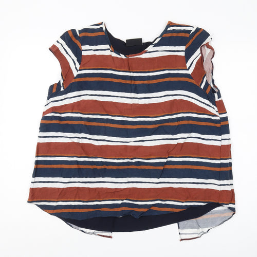 Wallis Women's Multicoloured Striped Blouse Size 18