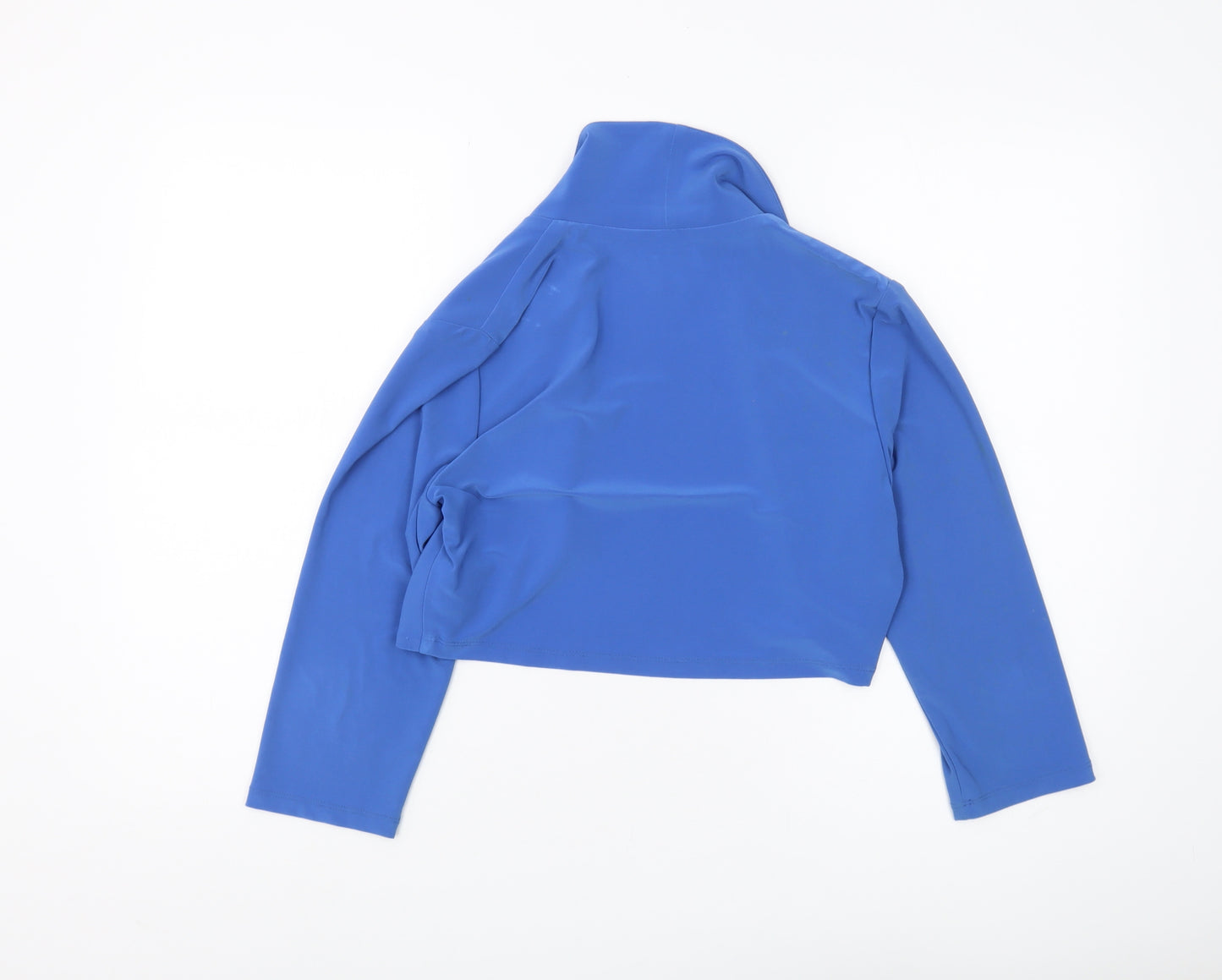 Frank Lyman Women's Blue Cropped Jacket, Size 12