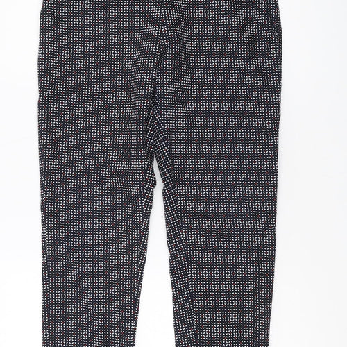 H&M Women's Multicoloured Geometric Cropped Trousers Size 10