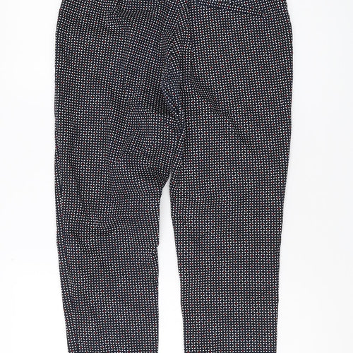 H&M Women's Multicoloured Geometric Cropped Trousers Size 10