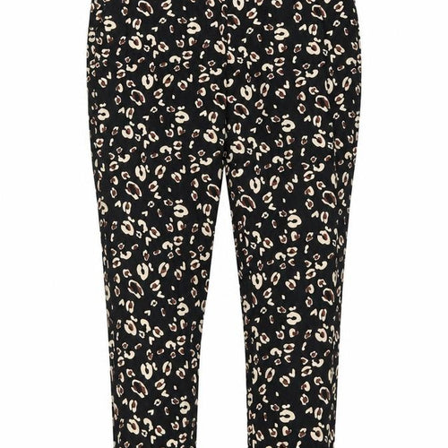 Dorothy Perkins Women's Black Animal Print Trousers, Size 12