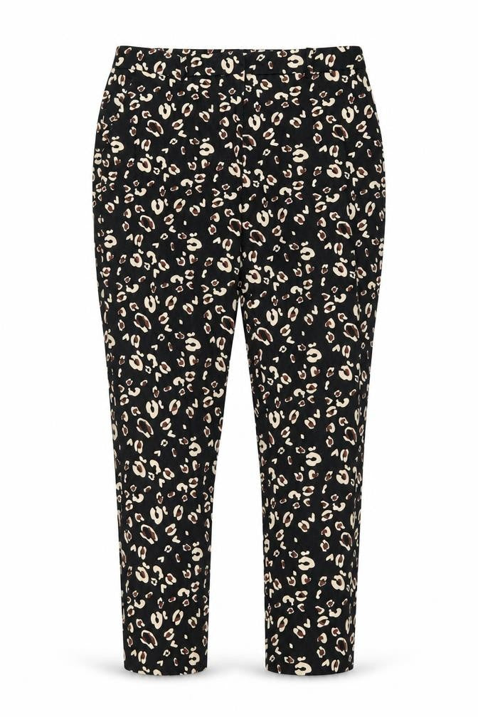 Dorothy Perkins Women's Black Animal Print Trousers, Size 12
