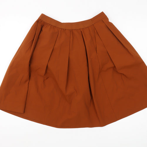 UNIQLO Women's Brown Pleated Skirt - Size M