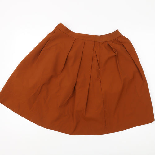 UNIQLO Women's Brown Pleated Skirt - Size M