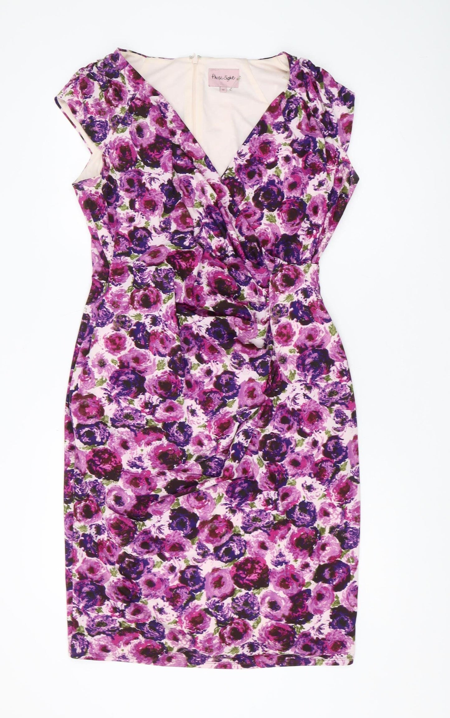 Phase Eight Women's Multicoloured Floral Sheath Dress Size 16