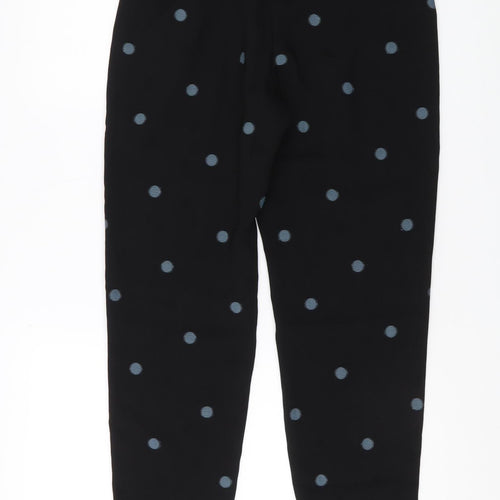 Zara Women's Black Polka Dot Cropped Trousers XS