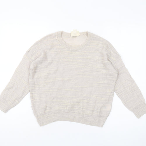 pure DKNY Women's Ivory Pullover Jumper, S, Knit, Winter