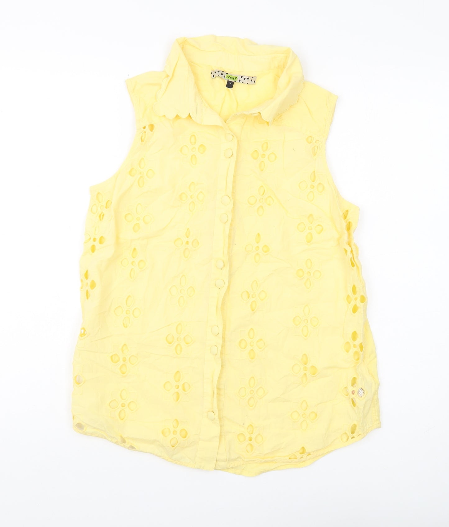 Next Women's Yellow Sleeveless Blouse Size 12