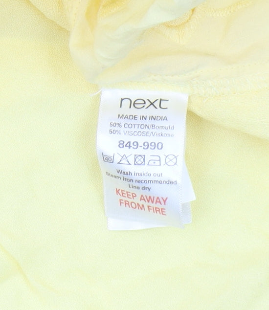 Next Women's Yellow Sleeveless Blouse Size 12