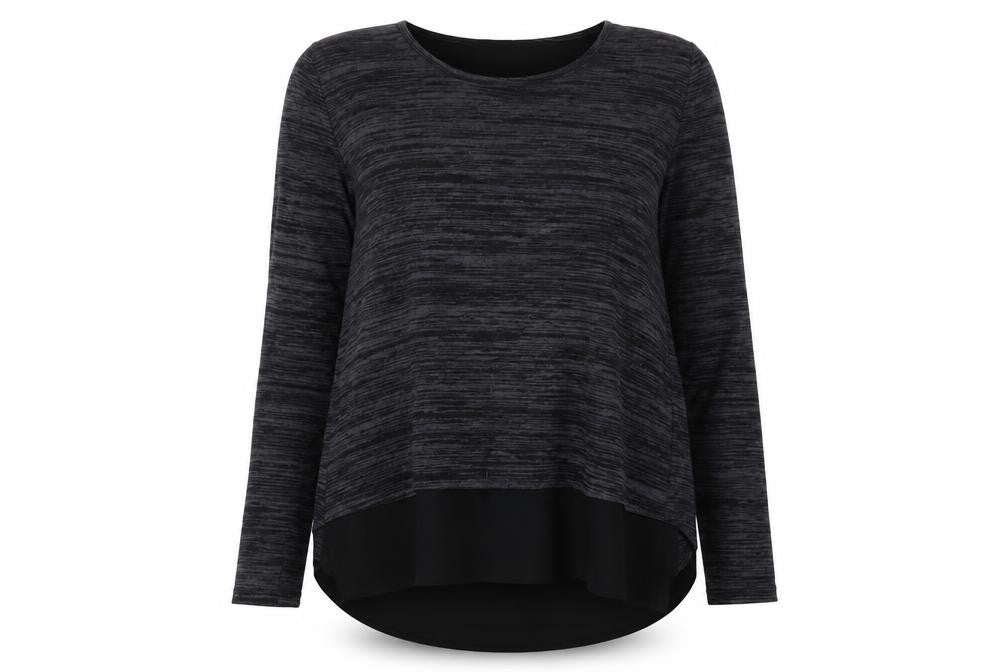 Front view of Vero Moda Women's Black Long Sleeve Top M