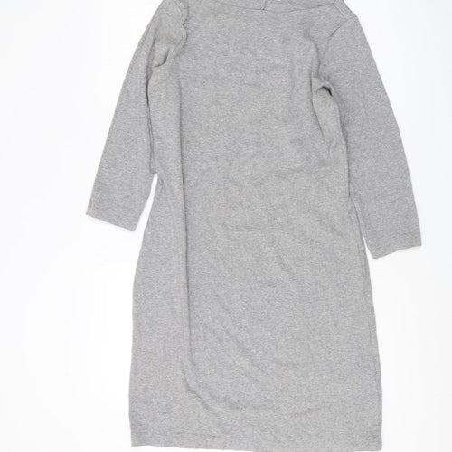 GAP Women's Grey Sheath Dress M Casual Jersey Stretch