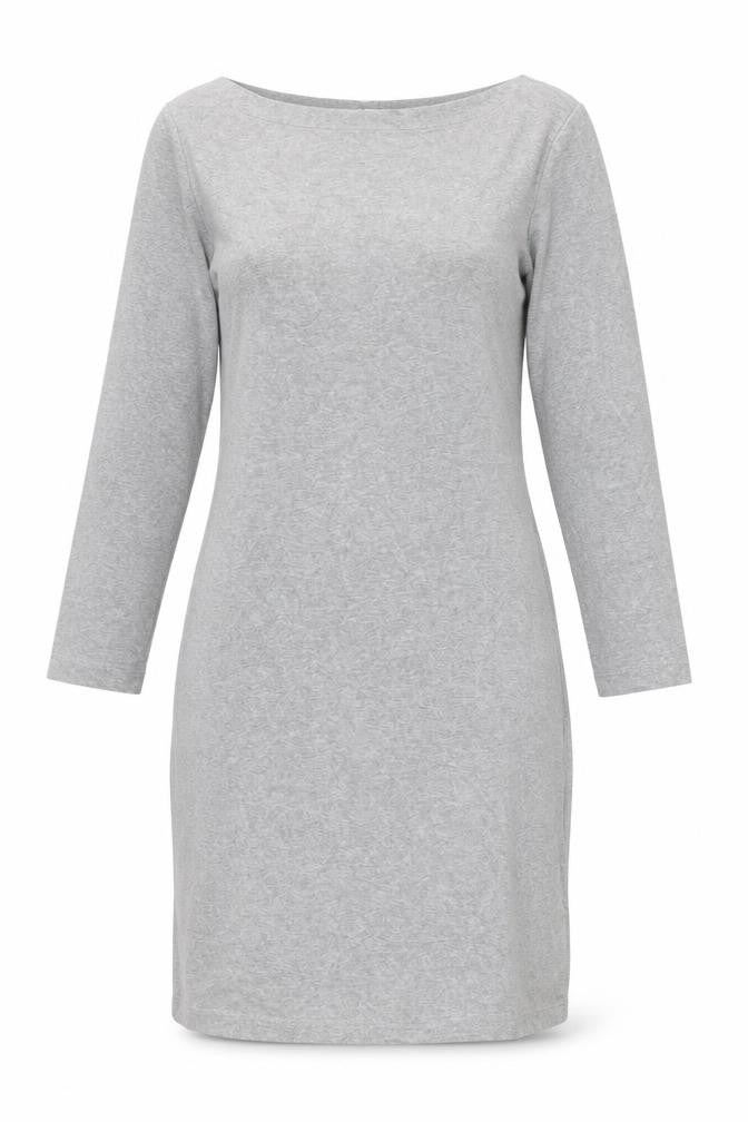 Front view of Gap Women's Grey Sheath Dress M Casual Jersey Stretch