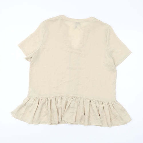 Vero Moda Women's Beige Ringer Blouse S