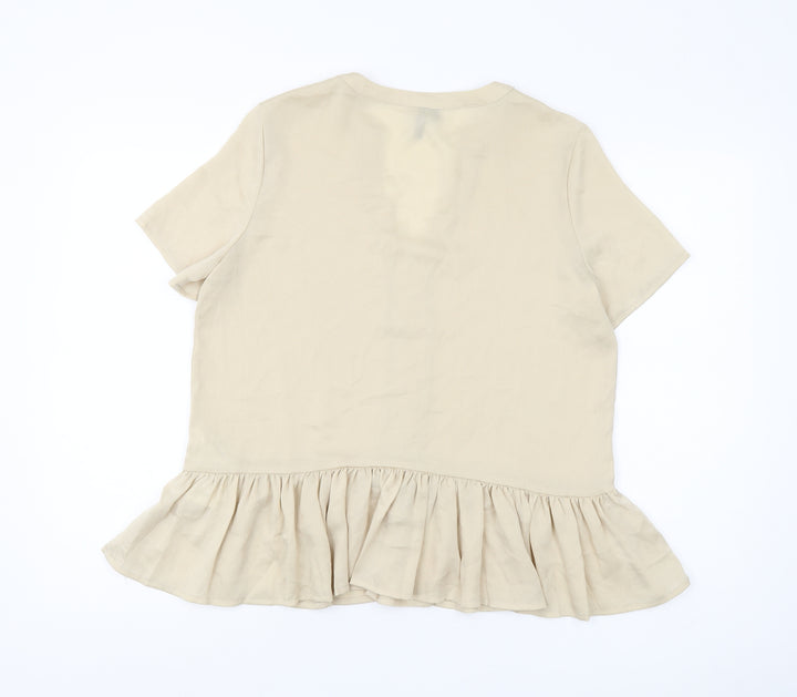 Vero Moda Women's Beige Ringer Blouse S